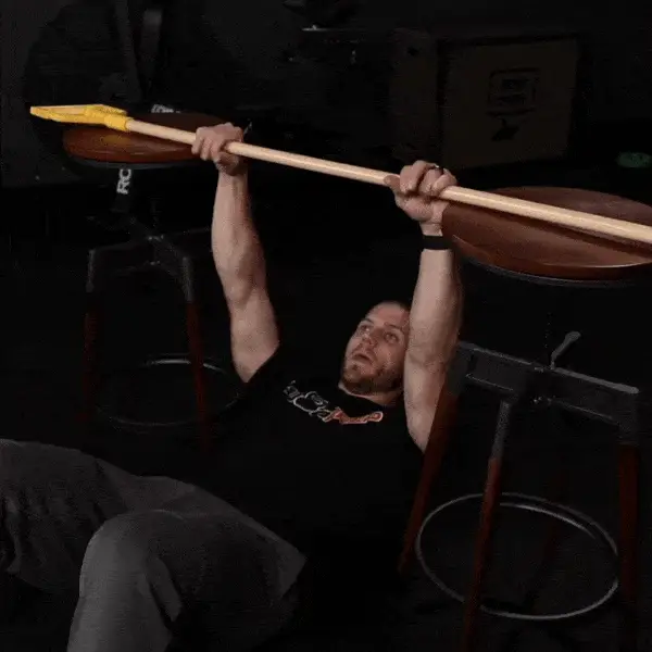 Use a study stick or bar to work the pull.