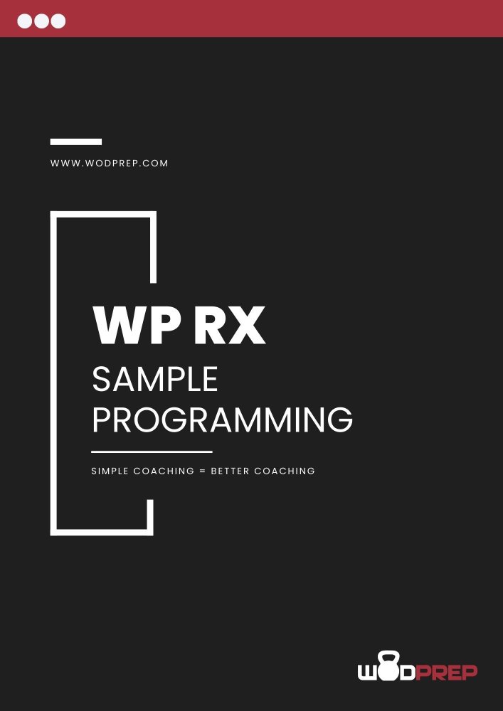WP rx Crossfit sample programming