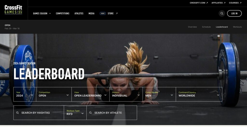Where to Get the CrossFit® Open 2024 Leaderboard Your Guide WODprep